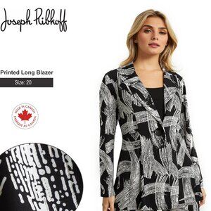 Joseph Ribkoff Printed Long Blazer